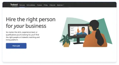 Neem de juiste persoon voor je bedrijf aan. Naar wat voor vaardigheden, ervaring of kwalificaties je ook op zoek bent, de juiste mensen vind je op het matching- en recruitmentplatform van Indeed.